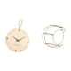 thumbnail image 5 of Reloj de pared,Reloj de pared decorativo para sala de estar,silencioso,Reloj de pared de madera con decoración moderna,Estante de almacenamiento de pared,Estantería colgante de pared de metal, 5 of 8