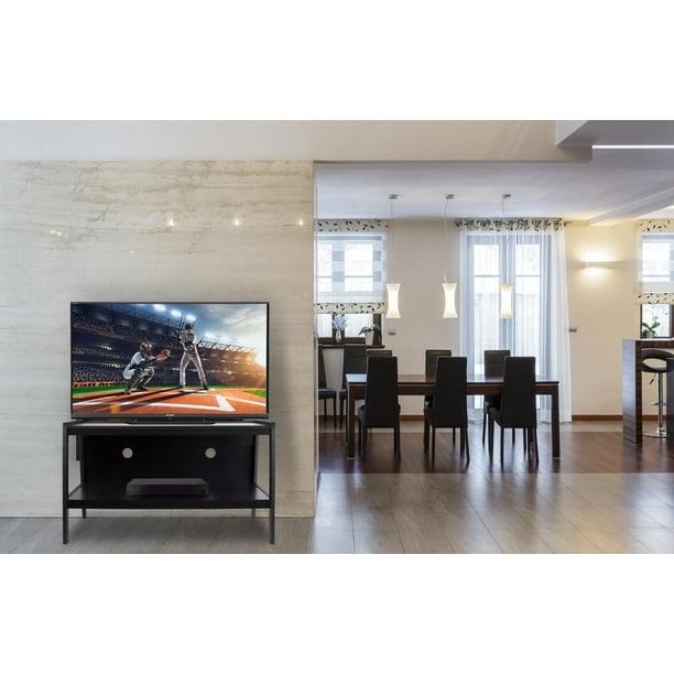 MountIt! Wood TV Stand with Storage Fits 3242 Inch Flat Screen TVs