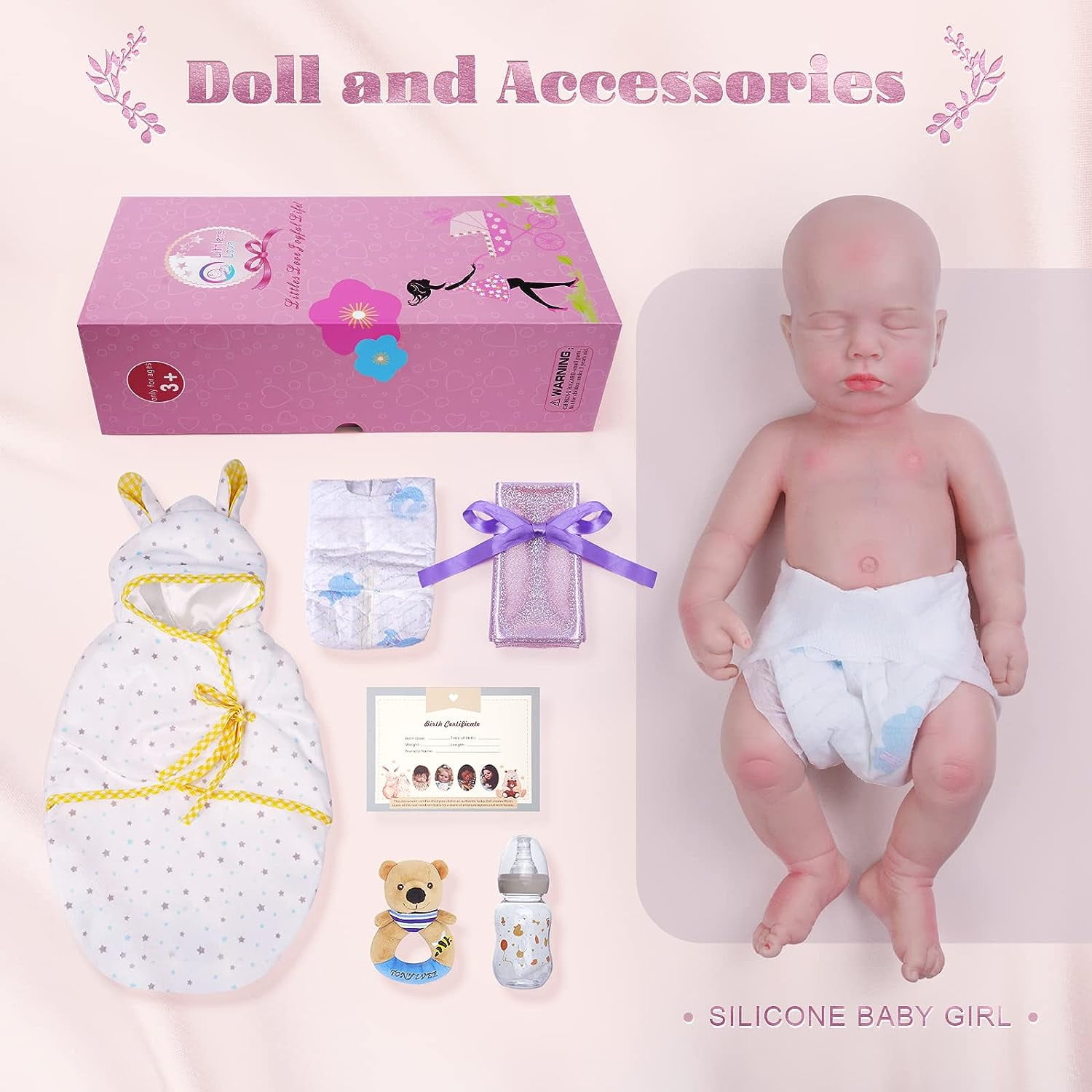 BABESIDE Lifelike Reborn Baby Dolls 16 Inch (Weight 4 lb) Full Platinum  Silicone Reborn Baby Girl Realistic-Newborn Baby Doll Sleeping Girl Real  Life