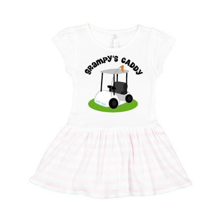 

Inktastic Grampy s Caddy Golfing Gift Golf Cart Gift Toddler Girl Dress