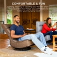 thumbnail image 3 of Best Choice Products Folding Floor Gaming Chair for Home, Office w/ 360-Degree Swivel, 4 Positions - Lavender, 3 of 7