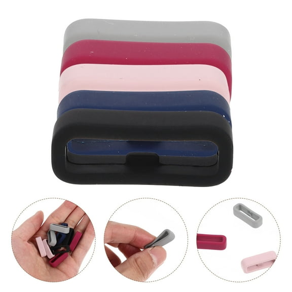 IBASETOY 10Pcs Band Loop Silicone Watchband Retainer Strap Holder Daily Use
