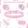 thumbnail image 3 of Mumup 3Pack Small Dog Collars Bling Puppy Collars Diamond Pet Collars PU Leather Sparkly Rhinestone Glitter Adjustable Jewelry Neck Collars for Small Pet, 3 of 7