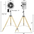 thumbnail image 4 of Simple Deluxe 10 inch 3 Speed Tripod Pedestal Fan, 4 of 7