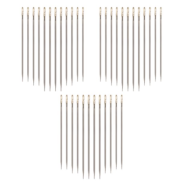 Hilo Bordar Punto Cruz Sin Agujas Agujas para Coser A Mano Agujas Con Orificio Lateral (36 Uds)
