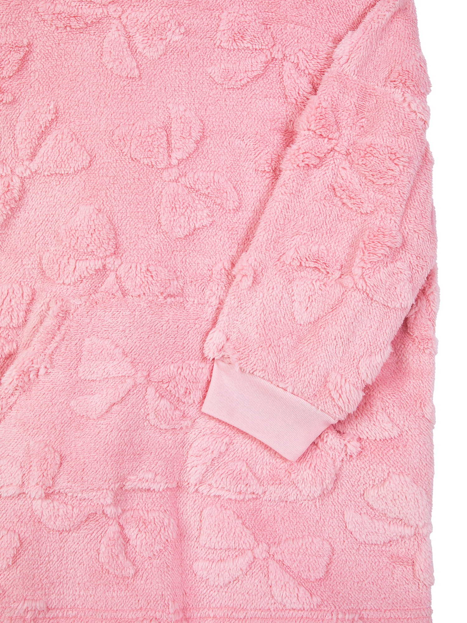 Wonder Nation Girls Long Sleeve Sleep Hoodie, One-Piece, Sizes 4-18