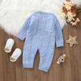 thumbnail image 3 of Baby Rompers Long Sleeve Knit Newborn Boys Girls Jumpsuits Autumn Winter Infant Outerwear Playsuits 0-18m Toddler Outfit Clothes, 3 of 5