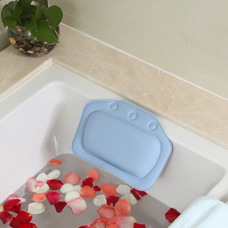 One opening Cushioned Bath Tub Spa Pillow Suction Cups Relaxing Bathtub Bath Pillow