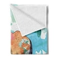 thumbnail image 2 of Animal Soft Flannel Fleece Blanket, Colorful Creature on a Watercolor Style Background Powerful Animal in Sketch Style, Cozy Plush for Indoor and Outdoor Use, 50" x 70", Multicolor, by Ambesonne, 2 of 5