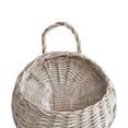 thumbnail image 2 of Maceta de mimbre para colgar en la paredjarrón de ratán tejidodecoración de cesta (gris), 2 of 7