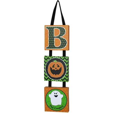 Personalized "BOO" Hanging Canvas