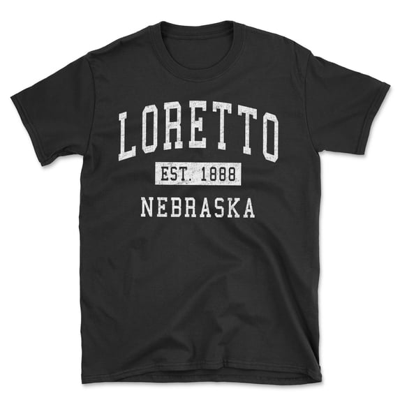 Loretto Nebraska Classic Established Men's Cotton T-Shirt
