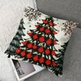 thumbnail image 7 of Heduofu 2 PCS Christmas Trees Pillow Covers, Red Black Buffalo Plaid Decorative Xmas Tree Snowflake Throw Holiday Decorative Winter Forest Cushion Pillow Cases for Home Sofa Couch, 7 of 7