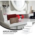 thumbnail image 3 of HUGFEGWE Acrylic Handbag Purse Shelf Clear Wallet Display Stand Purse Display Stand Retail Store Holder Shelf Cosmetic Display Racks 4-Tier Transparent CJB91-136239, 3 of 9