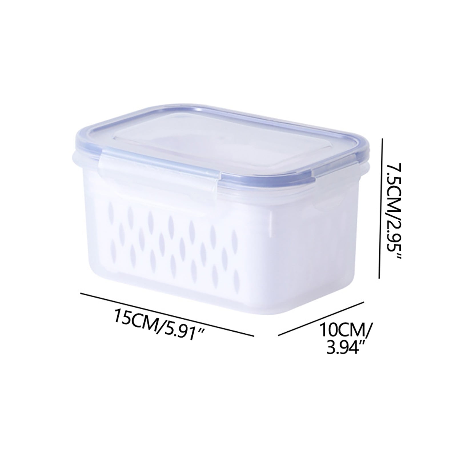 3 PCS Large Fruit Containers for Fridge - Leakproof Food Storage Containers with Removable Colander - Dishwasher & microwave safe Produce Containers Keep Fruits, Vegetables, Berry, Meat Fresh longer
