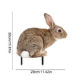 thumbnail image 3 of Rijanmt Lifelike Easter Bunny Stake Yard Sign Garden Decor,Bunny Garden Lawn Signs,Iron Outdoor Lawn Rabbit Sign,Furry Rabbits Yard Decoration With Stake,For Easter Party Supplies,11.42*11.81",B, 3 of 6