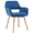 Blue, variant on Mid-Century Modern Upholstered Desk Chair No Wheels Vanity Accent Armchair With Wood Legs For Living Room Bedroom Office