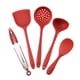 thumbnail image 4 of Billuyoard Utensilio de cocina de 5 uds., utensilio de cocina antiadherente de silicona resistente al calor, herramienta para hornear, cuchara, cucharón Cocina y Comedor rojo Billuyoard HA2216-01B, 4 of 6