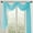 Aqua, variant on Fully Stitched Window Curtain Sheer Voile Scarf 55" X 216" (GOLD)GOLD