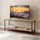 thumbnail image 1 of Mesa para TV Madera y Acero Minimalista Centro de Entretenimiento Mueble Organizador Moderno 2 repisas Color Nogall Mueblana, 1 of 7