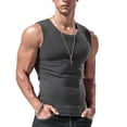 thumbnail image 3 of Mens Casual Winter Warm Undershirt Top Round Neck Sleeveless Muscle Vest T-Shirt, 3 of 9