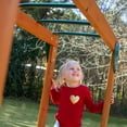 thumbnail image 2 of Gorilla Playsets Avalon Swing Set with Vinyl Canopy, Monkey Bars, Climbing Wall and Wave Slide, Amber, 2 of 10