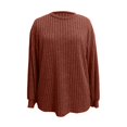thumbnail image 5 of Women's Oversized Sweatshirt 2025 Fall Fashion Clothes Ribbed Corduroy Long Sleeve Going Out Pullover Tops 09-Wine XL, 5 of 5