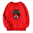 thumbnail image 2 of HUITKMM Girls Letter Print Round Neck Long Sleeve Sweatshirt Top for Autumn Winter Casual Wear, 2 of 5