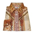 thumbnail image 5 of Men Sports Shirt PAZO by DE-NIKO Long Sleeves Medallion Print Soft DNK6903 Gold, 5 of 8