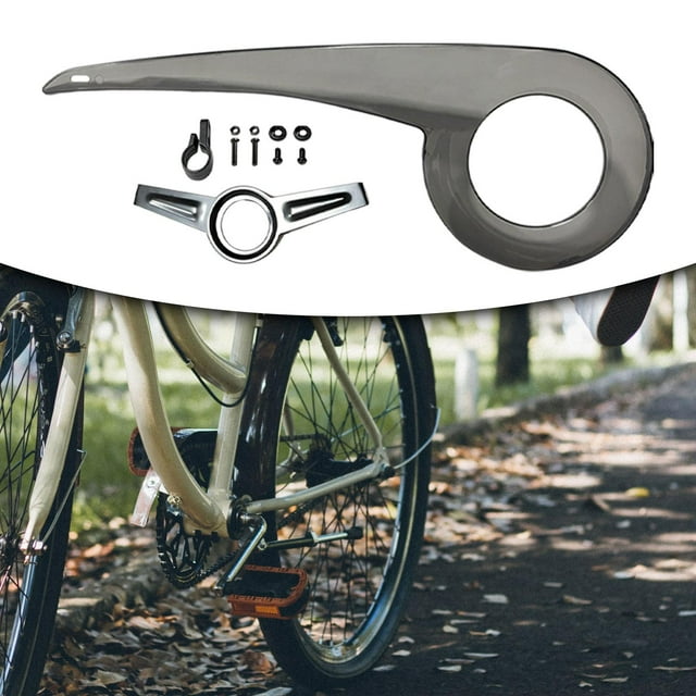 Funda protectora para cadena de bicicleta Funda protectora para cadena de bicicleta, portátil, universal, pieza de bicicleta, protector de cadena Prot Plata + Hebilla de cola