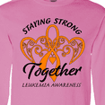 thumbnail image 4 of Inktastic Leukemia Awareness Staying Strong Together and Orange Ribbon Long Sleeve T-Shirt, 4 of 5