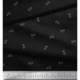 thumbnail image 3 of Soimoi Black Cotton Voile Fabric Leaves & Dots Fabric Prints By Yard 42 Inch Wide, 3 of 3