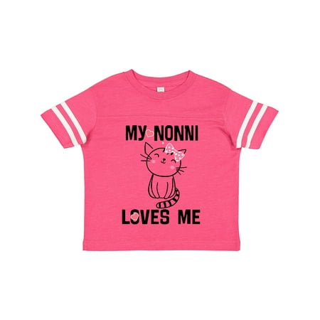 

Inktastic Nonni Loves Me Granddaughter Kitty Cat Gift Toddler Toddler Girl T-Shirt