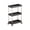 Black, variant on Storage Rack Trolley Three-Tier Plastic Rolling Cart With 360° Swivel Wheels And Removable Shelves For Dorm Room Or Small Space Storage