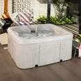 thumbnail image 4 of LifeSmart 4 Person Square Hot Tub Spa w/ 36 Inch Hot Tub Storage Steps, Gray, 4 of 9