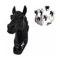 thumbnail image 1 of Gancho de pared con forma de animal Sincero gancho para llave de animal Resina caballo negro 70g, 1 of 5