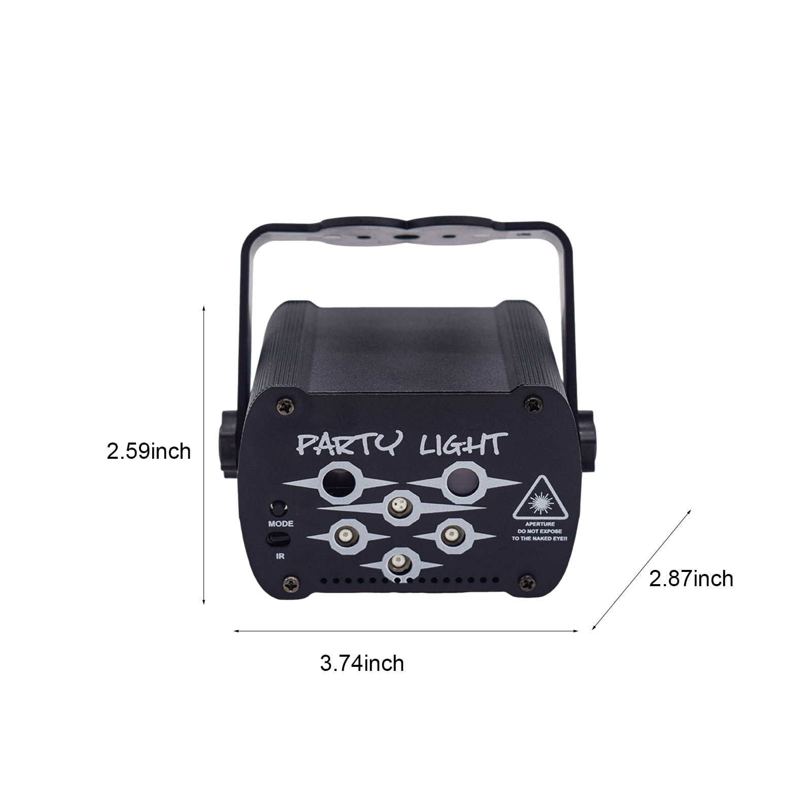 lulshou Party Projection Lamp Stage Light Multiple Projection Patterns Mini LED Color Projection Light Sound Control Remote Control RGB Full Color Portable Installation