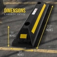 thumbnail image 2 of Topes de rueda de goma Pyle Heavy Duty para estacionamiento en garaje, x2, 2 of 7