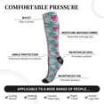 thumbnail image 3 of Lsque Tropical Leaves Pattern Sport Compression Socks for Men & Women 15-20 mmHg Knee High Nurse Pregnant Running Medical and Travel Athletic, 3 of 6