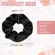 thumbnail image 2 of Uxcell 3 piezas de scrunchies con cremallera (2 pulgadas) - Scrunchie de satén de seda, lazos para el cabello, para chicas y mujeres, negro, 2 of 6