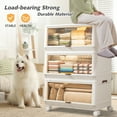 thumbnail image 5 of 340QT Storage Bins with Lids 3 Packs Large Stackable Storage Bins with Wheels Collapsible Storage Bins for Closet Organizers Fully Open Doors Plastic Storage Box Containers for Clothes Bedroom, 5 of 10