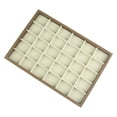 thumbnail image 3 of REGALWOVEN Velvet Girls' Accessory Organizer Trays with Removable Dividers for Drawers Brown 30 Grid Tray, 3 of 7