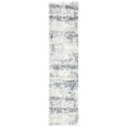 thumbnail image 2 of SAFAVIEH Berber Floella Abstract Shag Runner Rug, Ivory/Charcoal, 2' x 12', 2 of 11