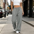 thumbnail image 7 of hotojiny Wide Leg Pants Woman Side Striped Elastic Waist Lightweight Long Trousers Baggy Casual Gym Running Pants, 7 of 7