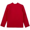 thumbnail image 2 of Lilax Girls' Basic Long Sleeve Cotton Mock Turtleneck T-Shirt Red 3 Years, 2 of 6