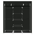 thumbnail image 2 of Veryke 69" Portable Clothes Closet, Fabric Wardrobe Double Rod Storage Organizer Shelf - Black, 2 of 7