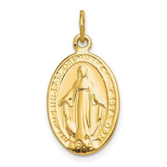 Finest Gold 10K Yellow Gold Miraculous Medal