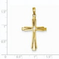 thumbnail image 3 of 14K Yellow Gold Polished Solid Cross Pendant (39.5 X 21.5) Made In United States d1541, 3 of 3