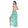 thumbnail image 3 of FORMRS Womens Long Sarong Beach Wrap Semi-Sheer Bikini Skirt Bathing Swimsuit Cover Up, Green Palm Tree Pattern, 3 of 7