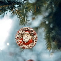 Titcea Christmas Decorations, Santa Claus Vintage Christmas Ornaments, Shatterproof Hanging Xmas Tree Ornaments for Holiday Wedding Party Decoration, Christmas Gifts